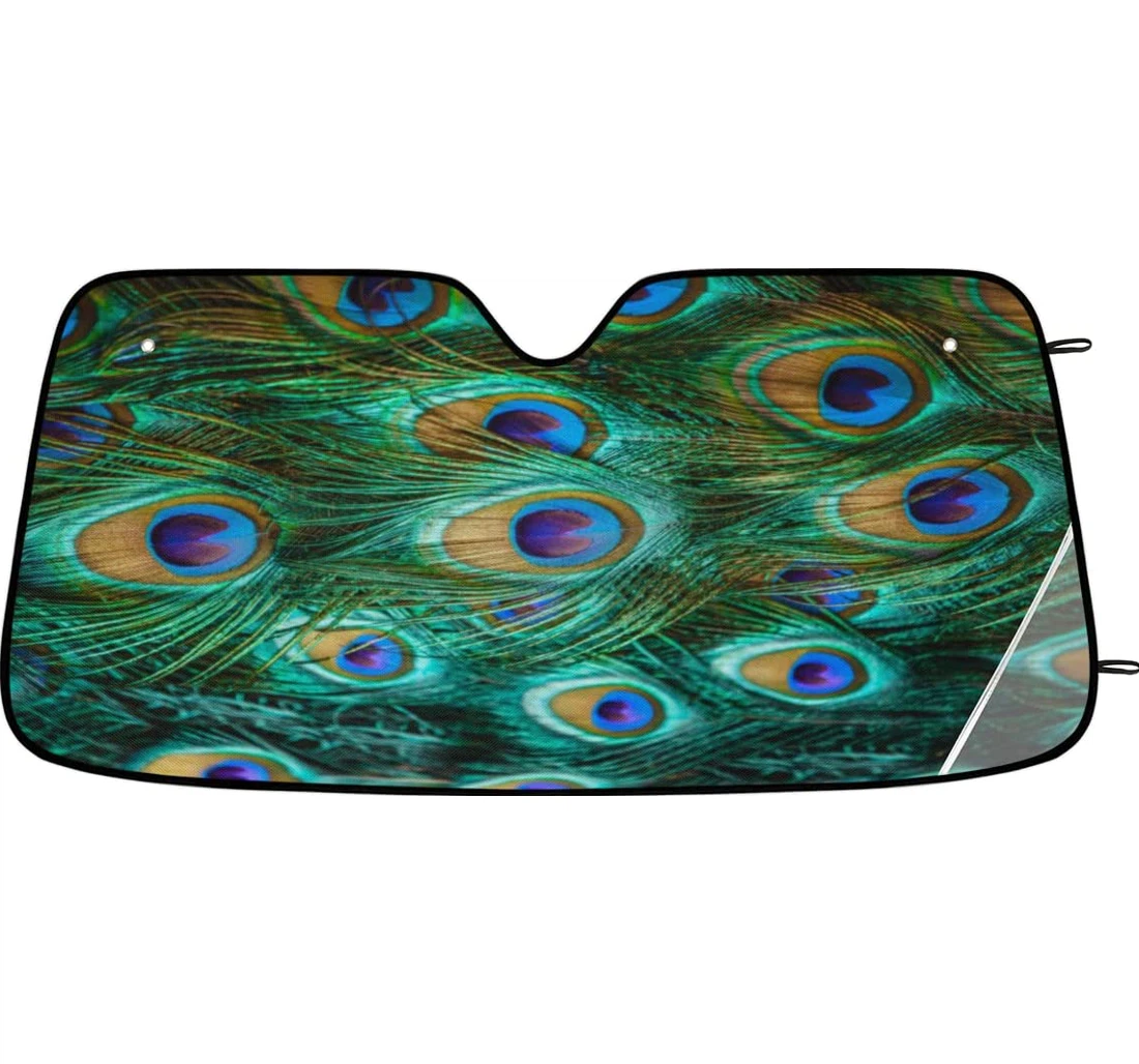 Animal Peacock Feathers Car Sun Shade