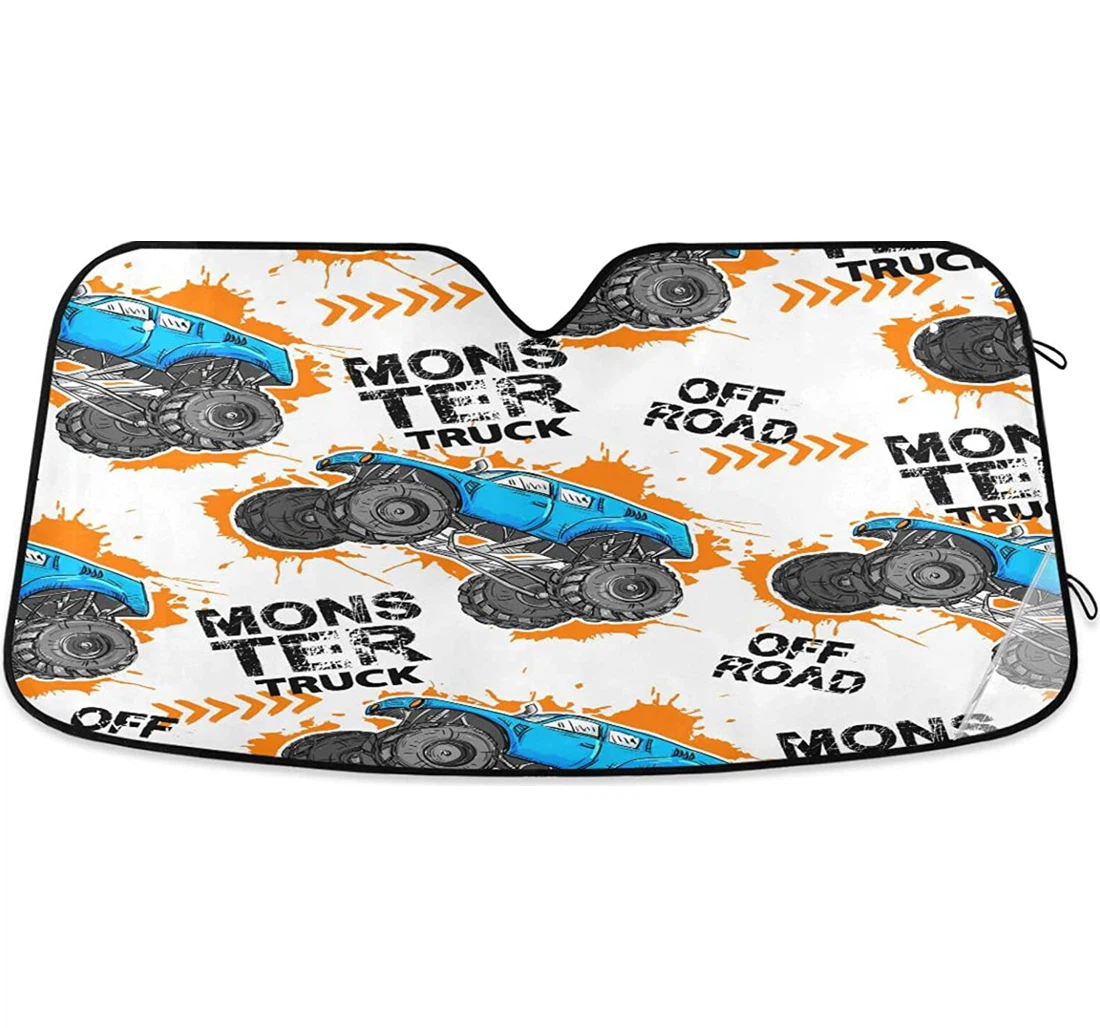 Grunge Monster Trace Car Sun Shade