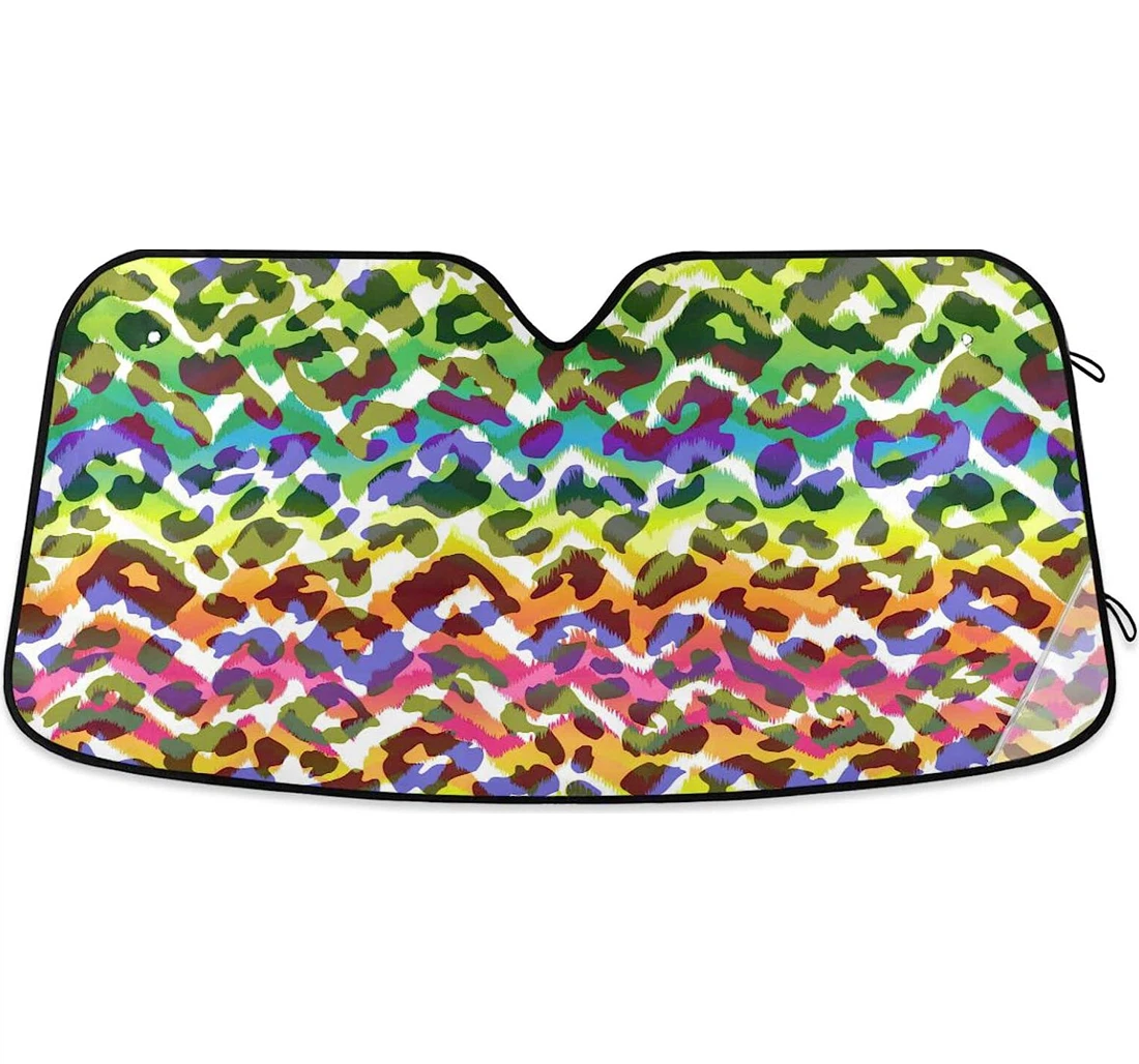 Cute Animal Leopad Skin Car Sun Shade
