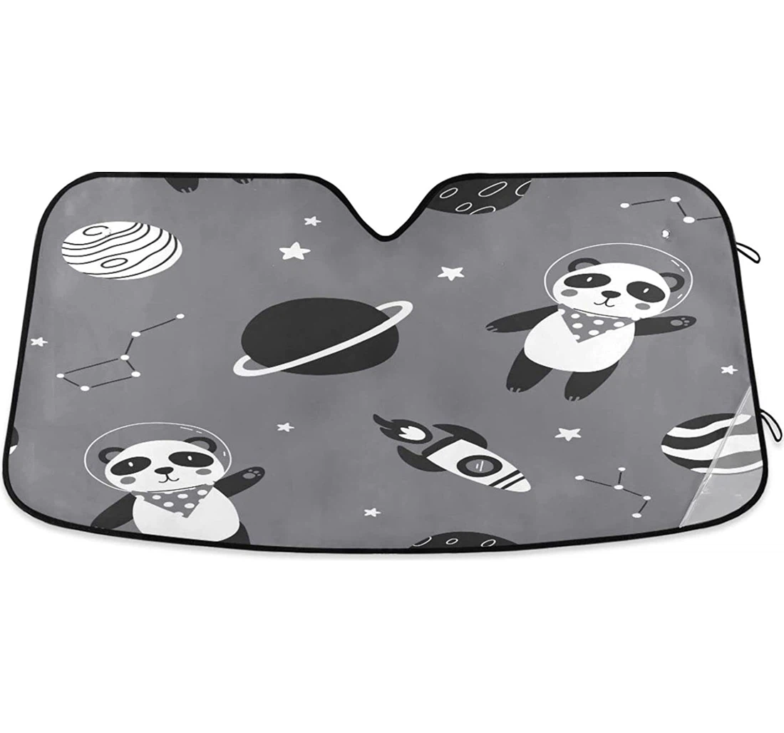 Space Adventure Panda Bear Car Sun Shade