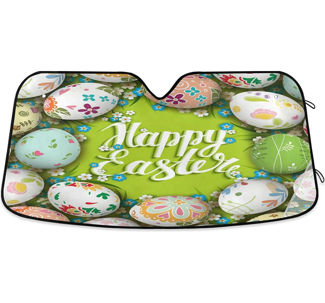 Colorful Easter Eggs Car Sun Shade