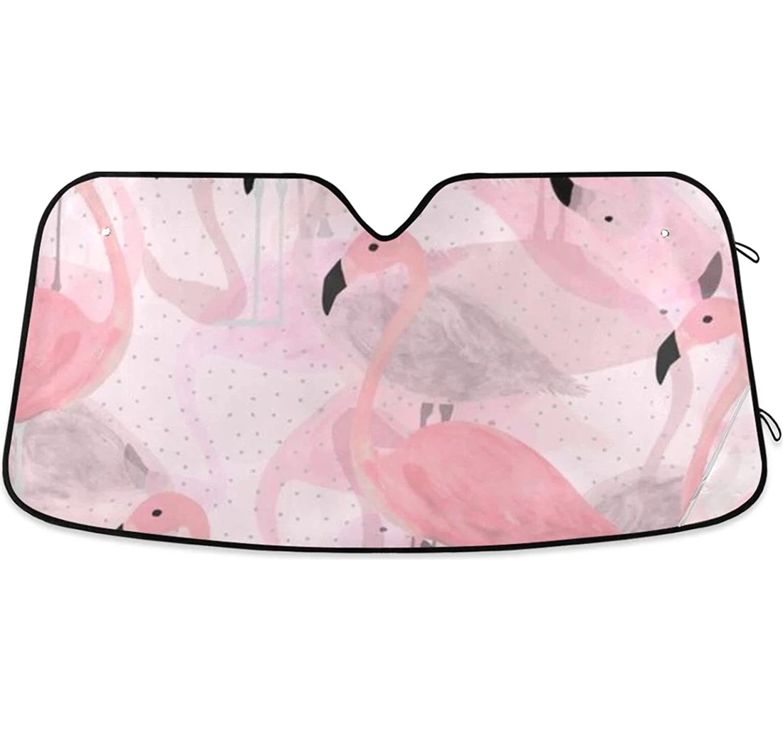Flamingo Background Car Sun Shade