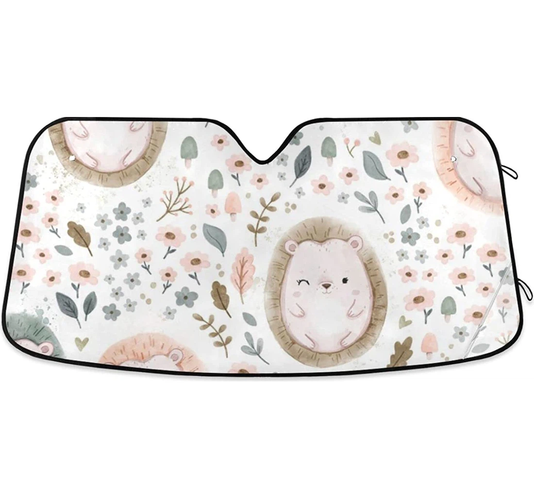 Lovely Hedgehog Car Sun Shade