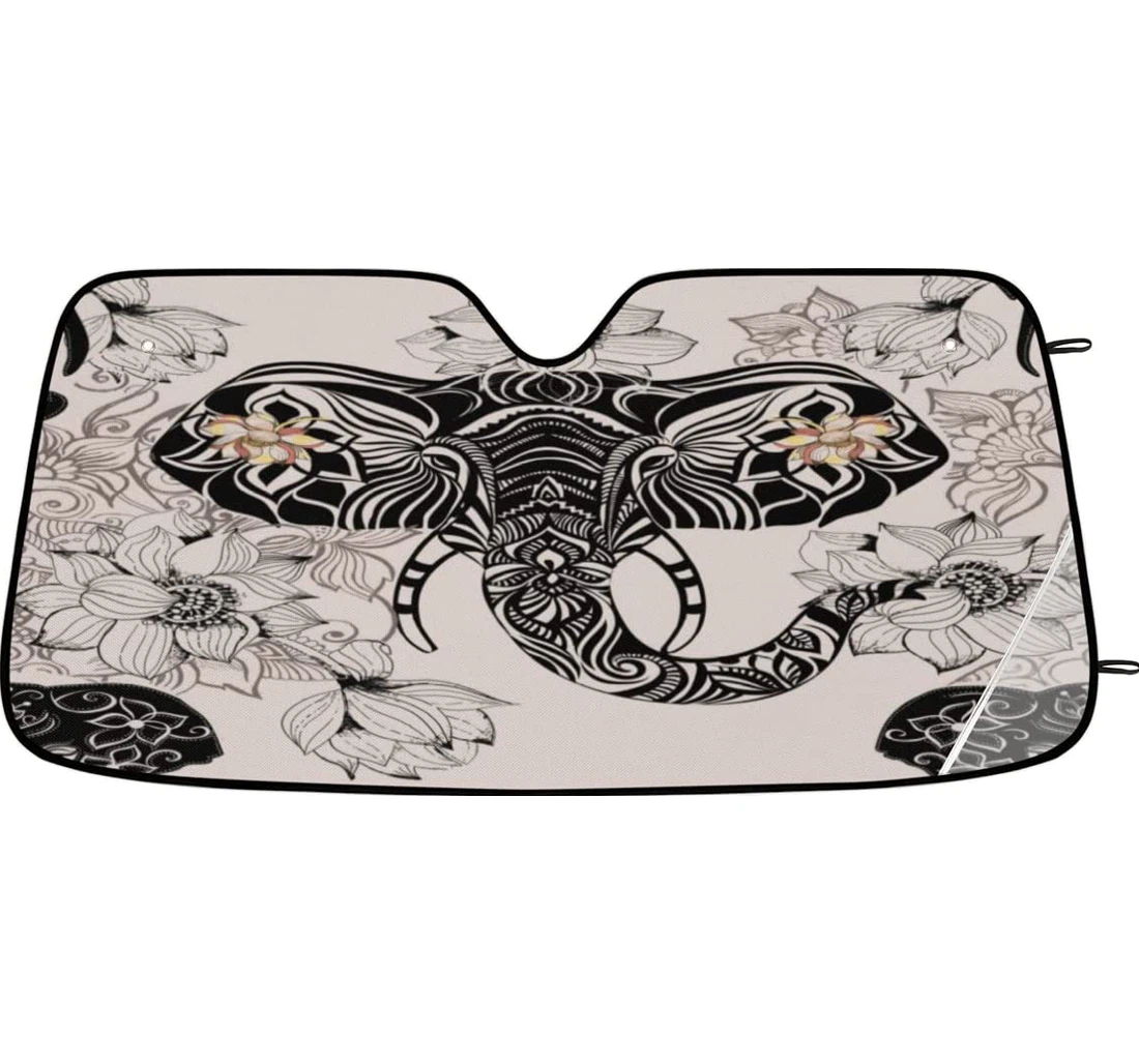 Ethnic Elephant Car Sun Shade