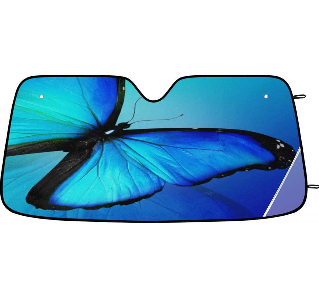 Blue Butterflys Car Sun Shade