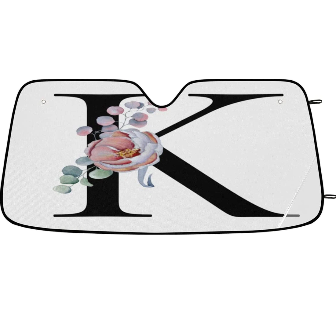 Flower Black Panther Alphabet K Car Sun Shade