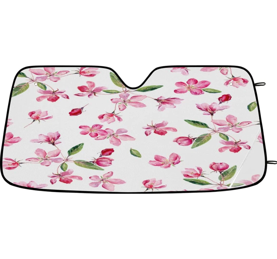 Apples Blossom Watercolor Flower Car Sun Shade