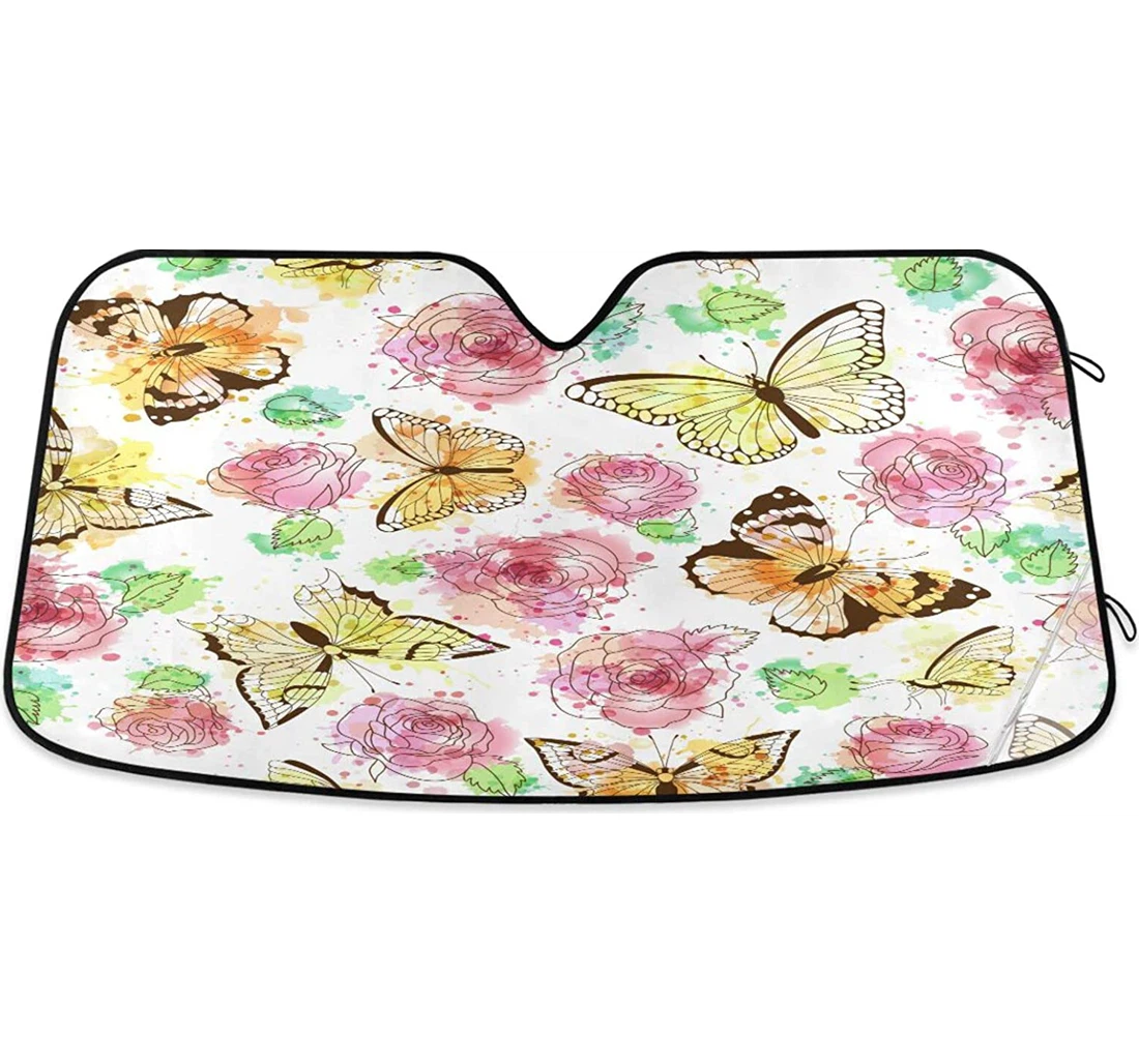 Kigai Flower Butterfly Car Sun Shade