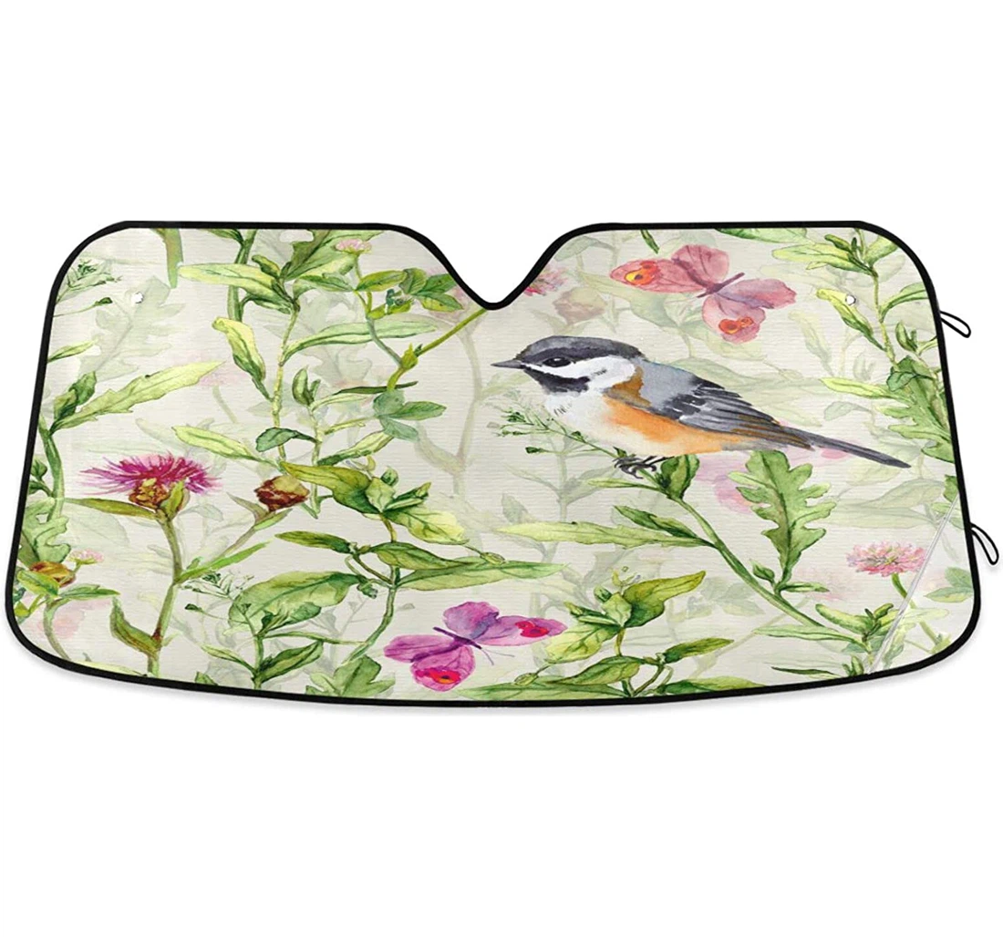 Kigai Vintage Flower Bird Car Sun Shade