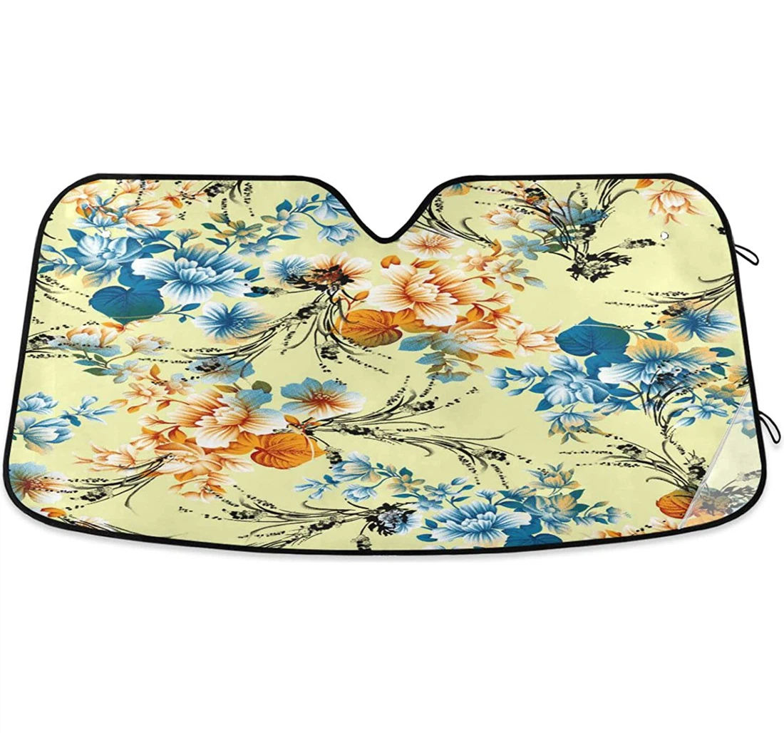 Kigai Colorful Flowers Car Sun Shade