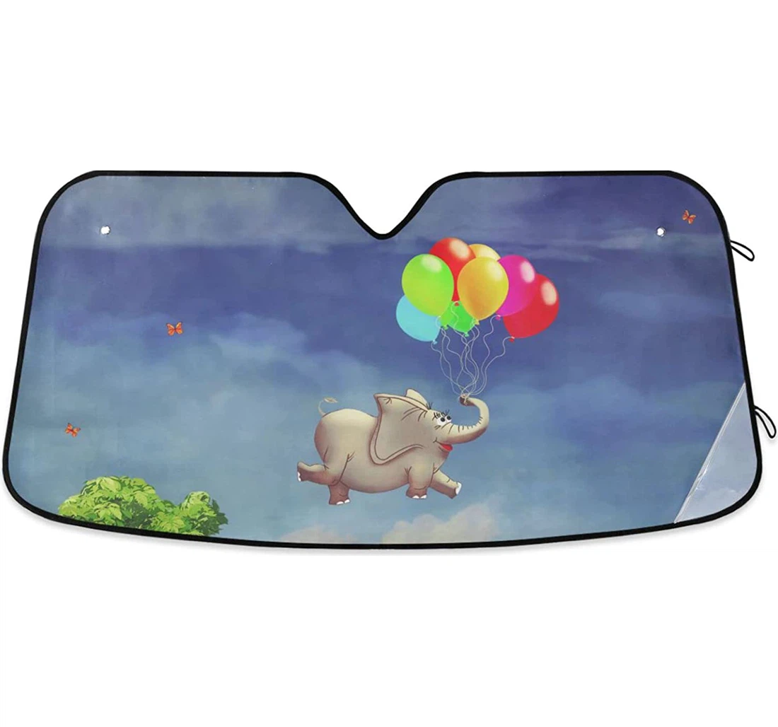 Happy Elephant Garden Car Sun Shade