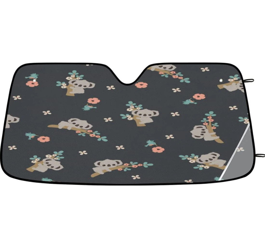 Koala Birds Flowers Tree Car Sun Shade