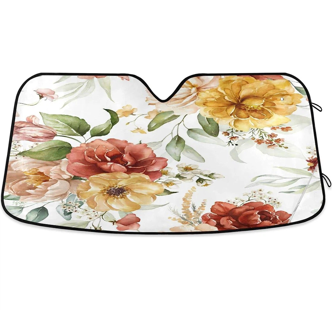 Kigai Vintage Flowers Car Sun Shade