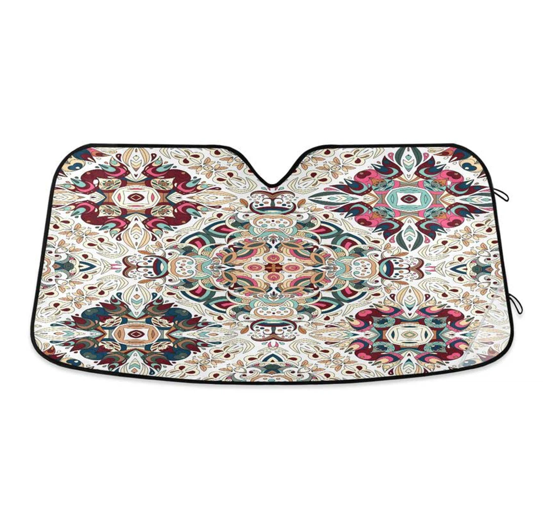 Luxury Oriental Mandala Flower Car Sun Shade