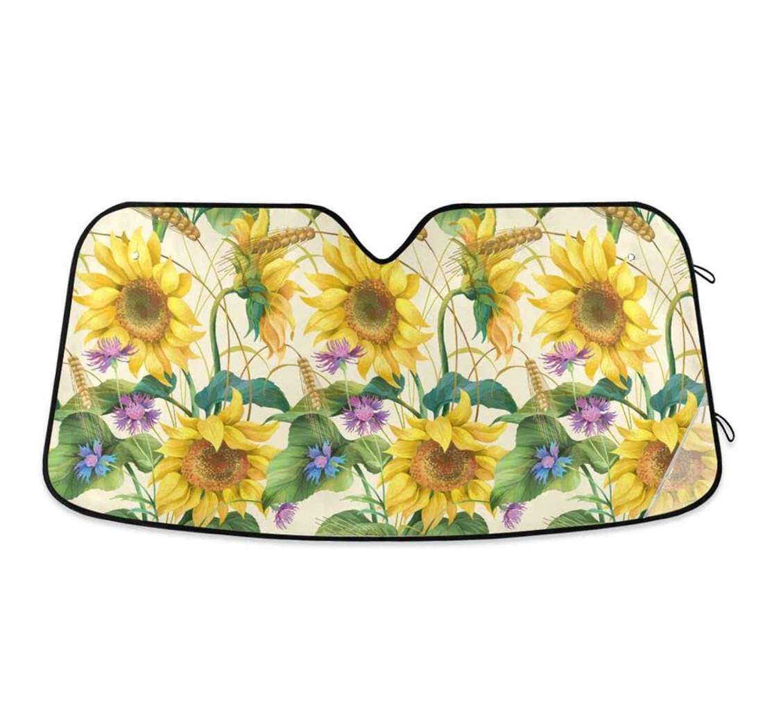 Colorful Sunflowers Autumn Fall Flower Car Sun Shade