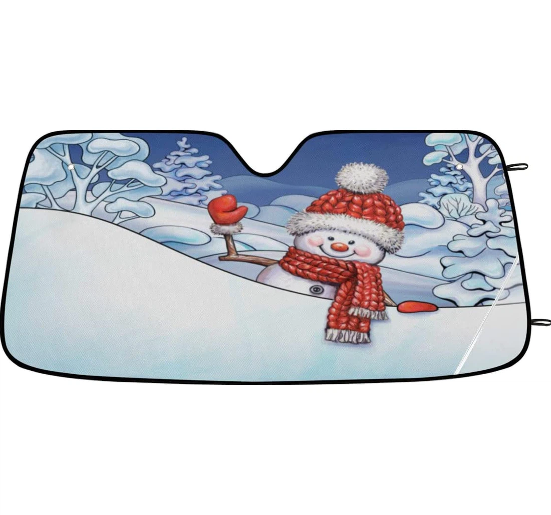 Cute Snowman Car Sun Shade