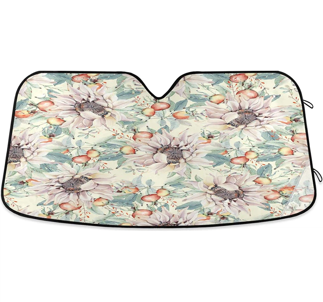 Kigai Vintage Flowers Car Sun Shade