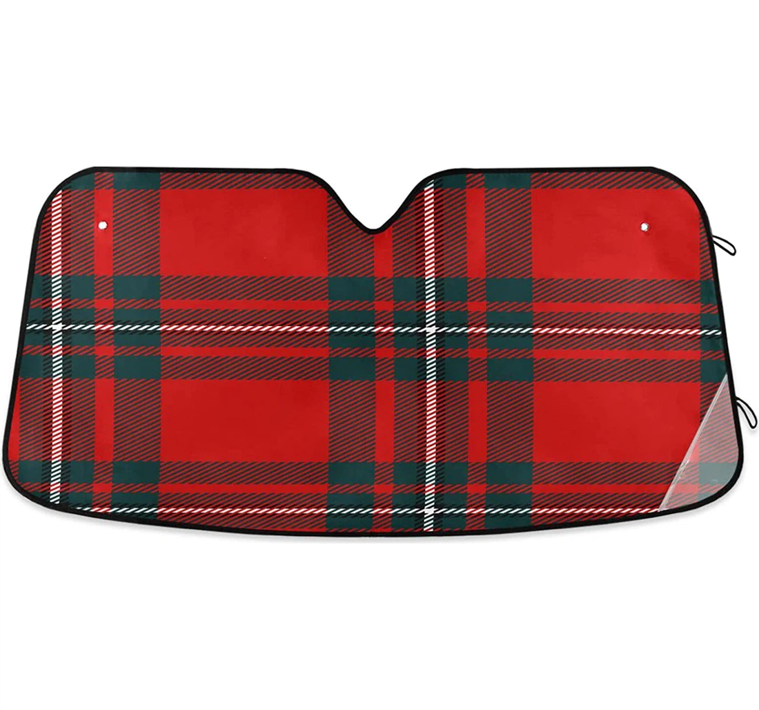 Kigai Scottish Plaid Car Sun Shade