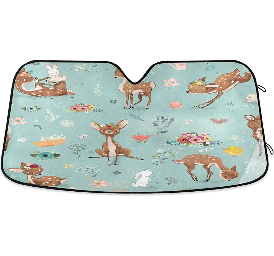 Kigai Cute Deer Car Sun Shade