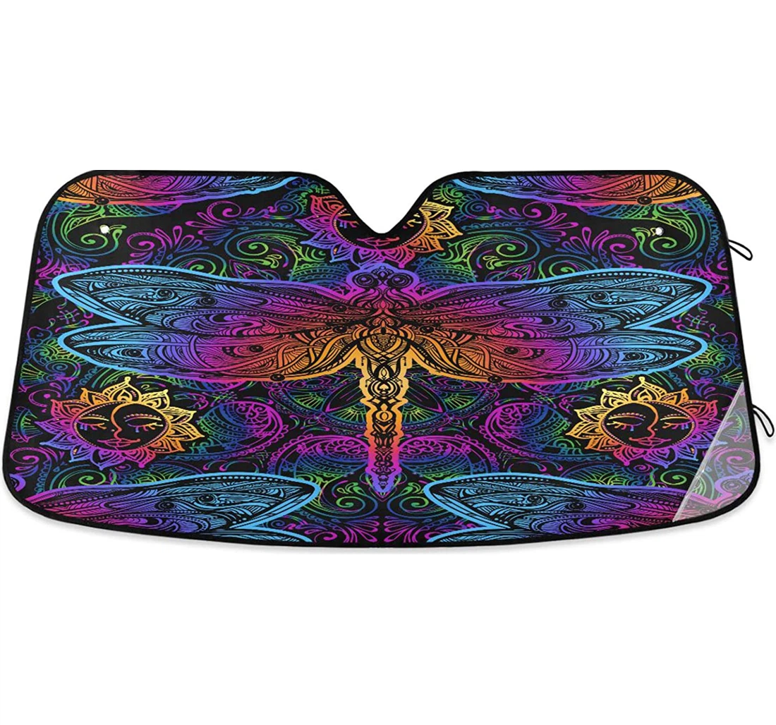Kigai Dragonfly Mandala Car Sun Shade