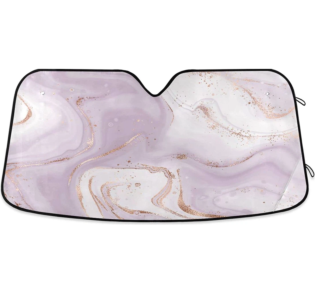 Kigai Purple Rose Gold Marble Car Sun Shade