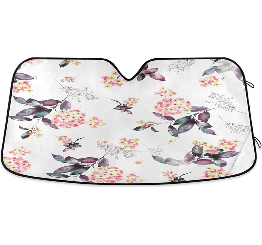Kigai Flowers Pattern Car Sun Shade