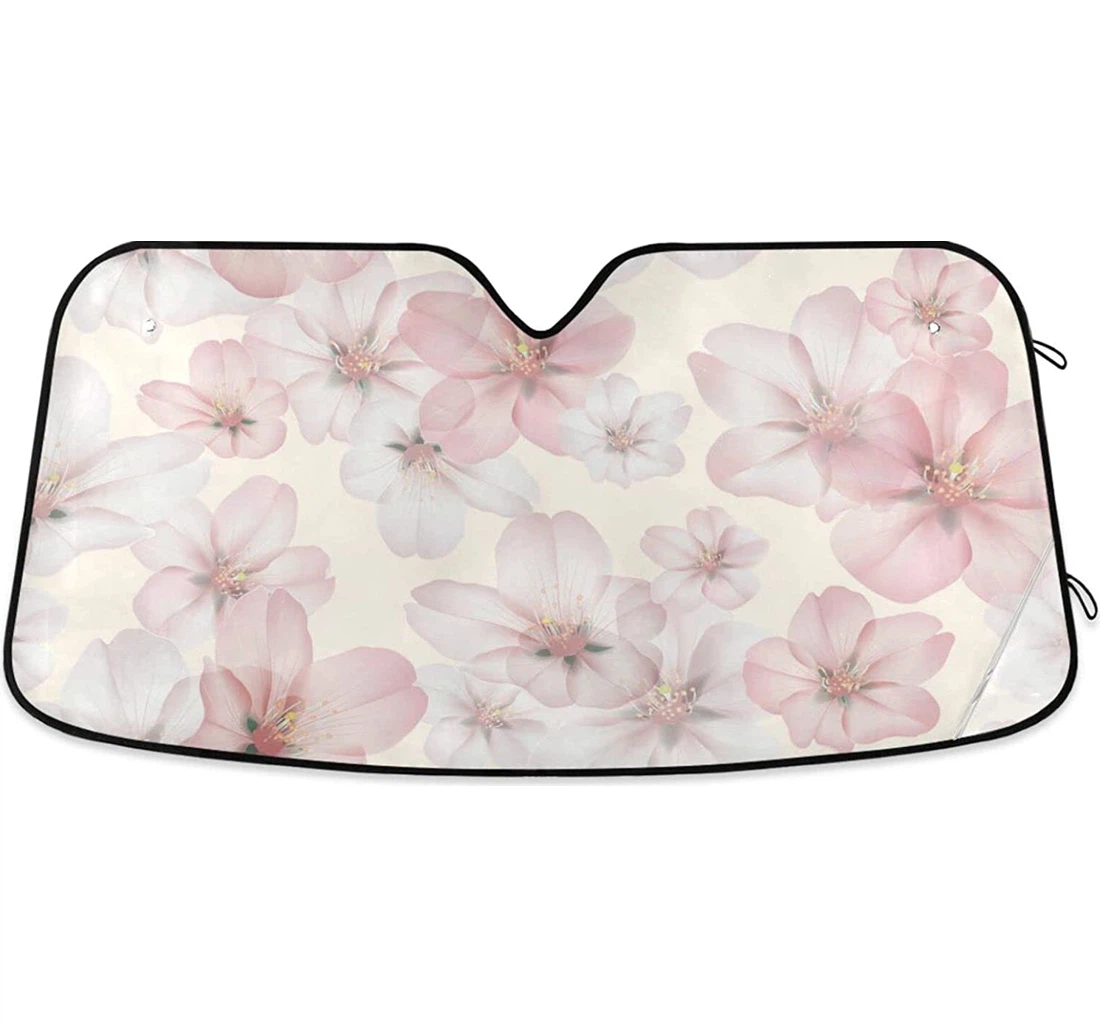 Kigai Pink Flowers Car Sun Shade