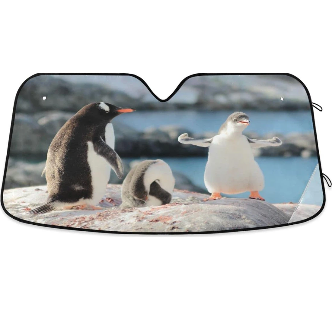 Funny Penguin Car Sun Shade
