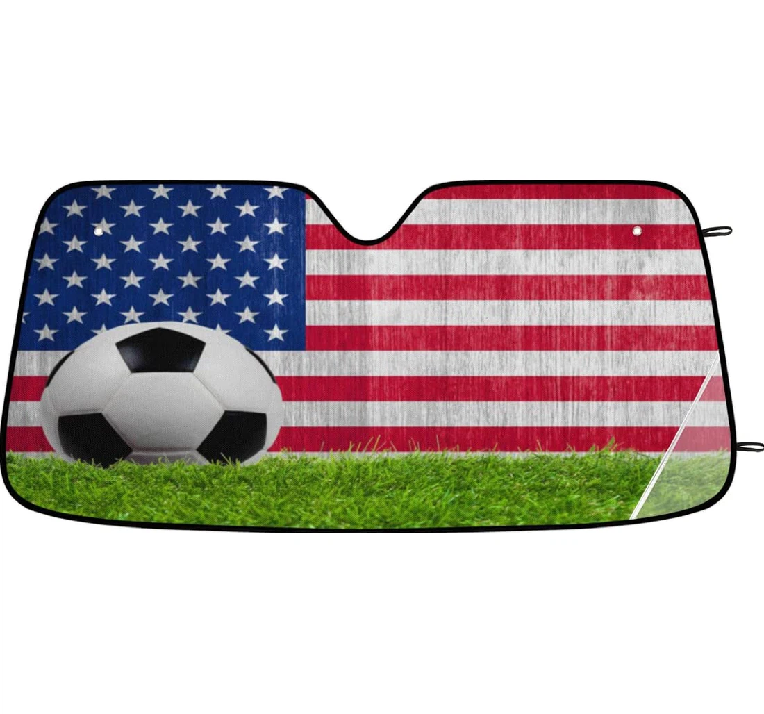 American Football Flag Background Car Sun Shade