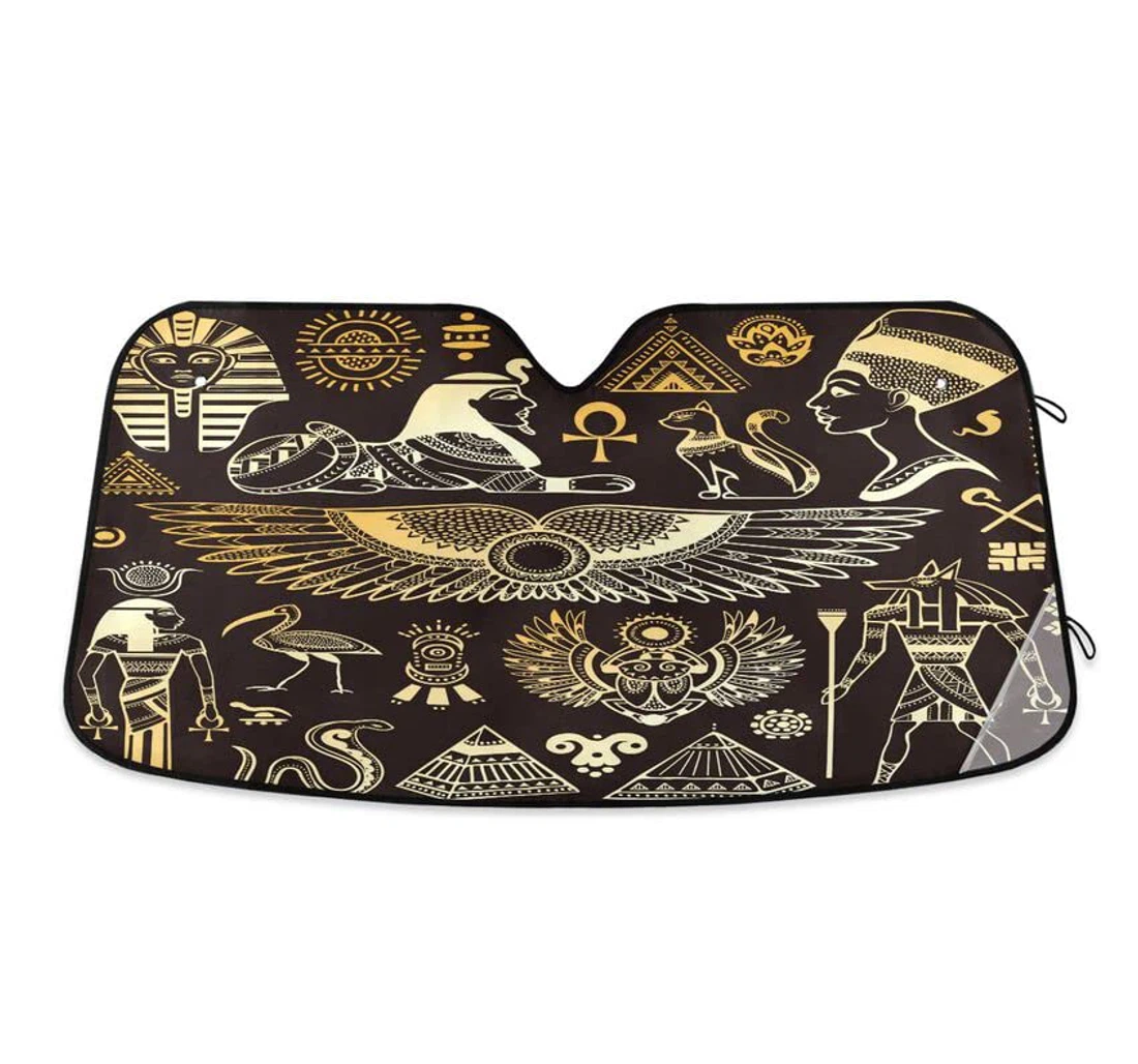 Egyptian Symbol Wing Retro Vintage Animal Car Sun Shade