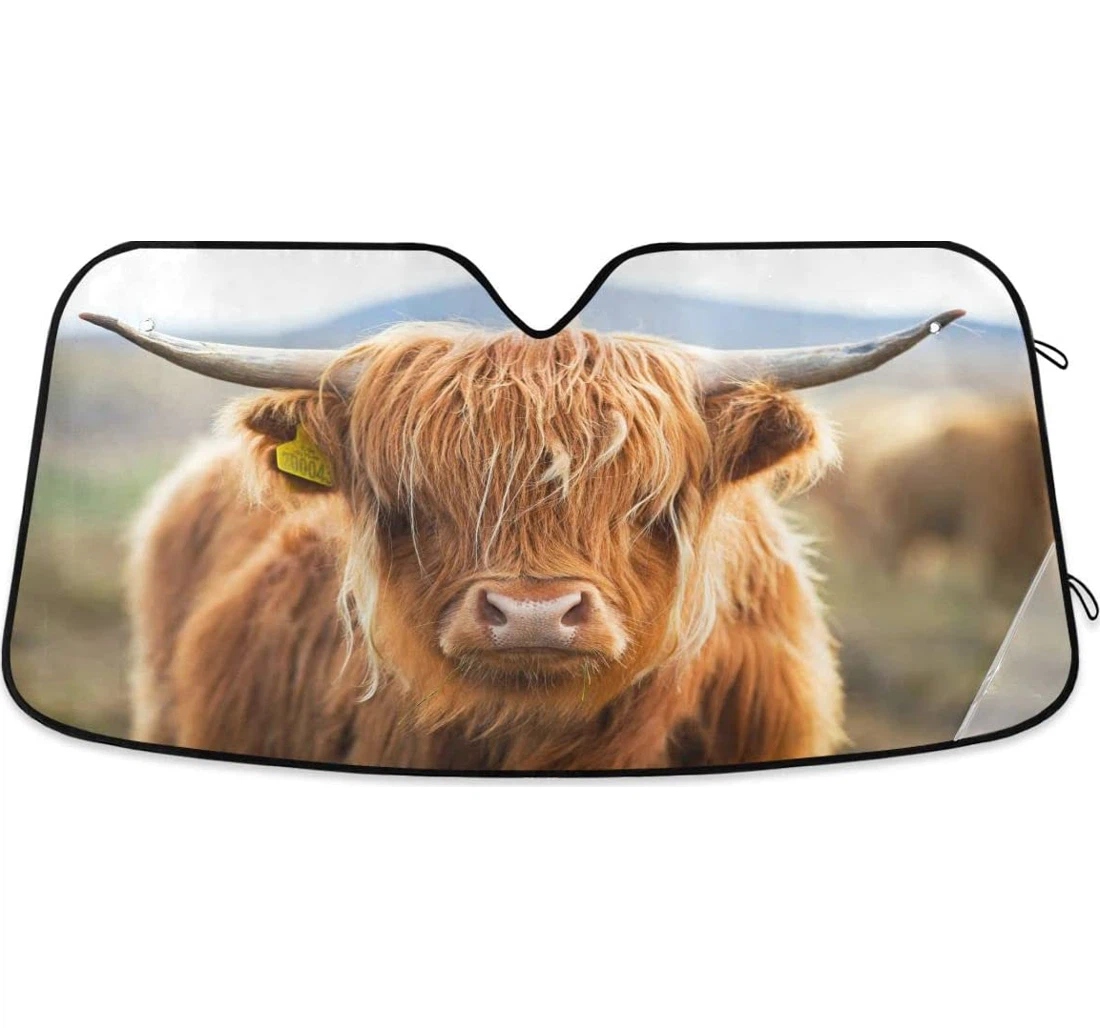 Highland Cow Car Sun Shade