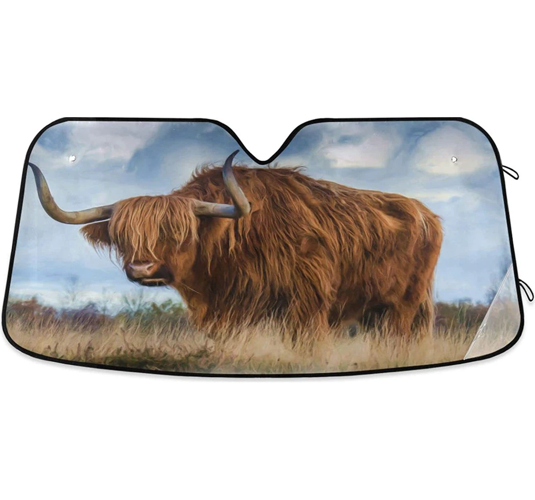 Kigai Highland Cow Car Sun Shade