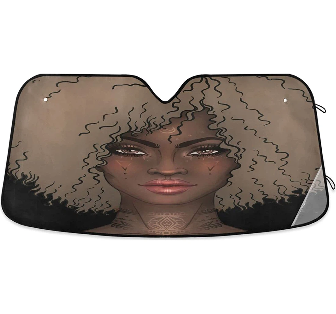 African American Girl Car Sun Shade