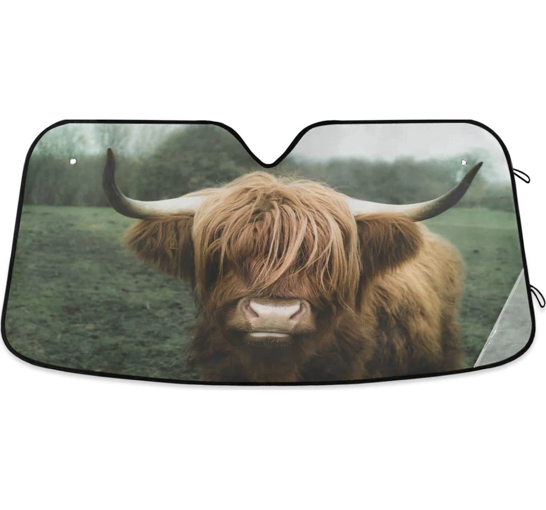 Highland Cow Car Sun Shade