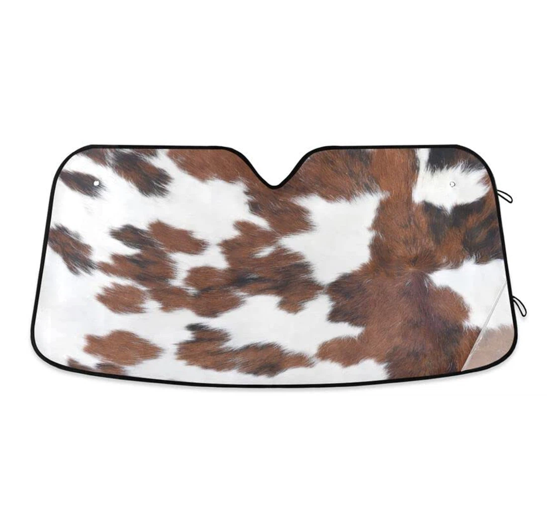 Fur Cow Skin Spot Car Sun Shade
