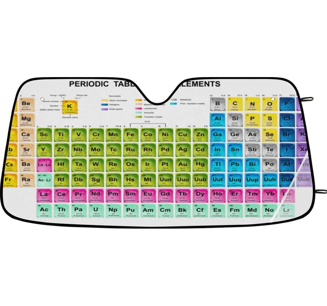 Periodic Table Of The Elements Car Sun Shade