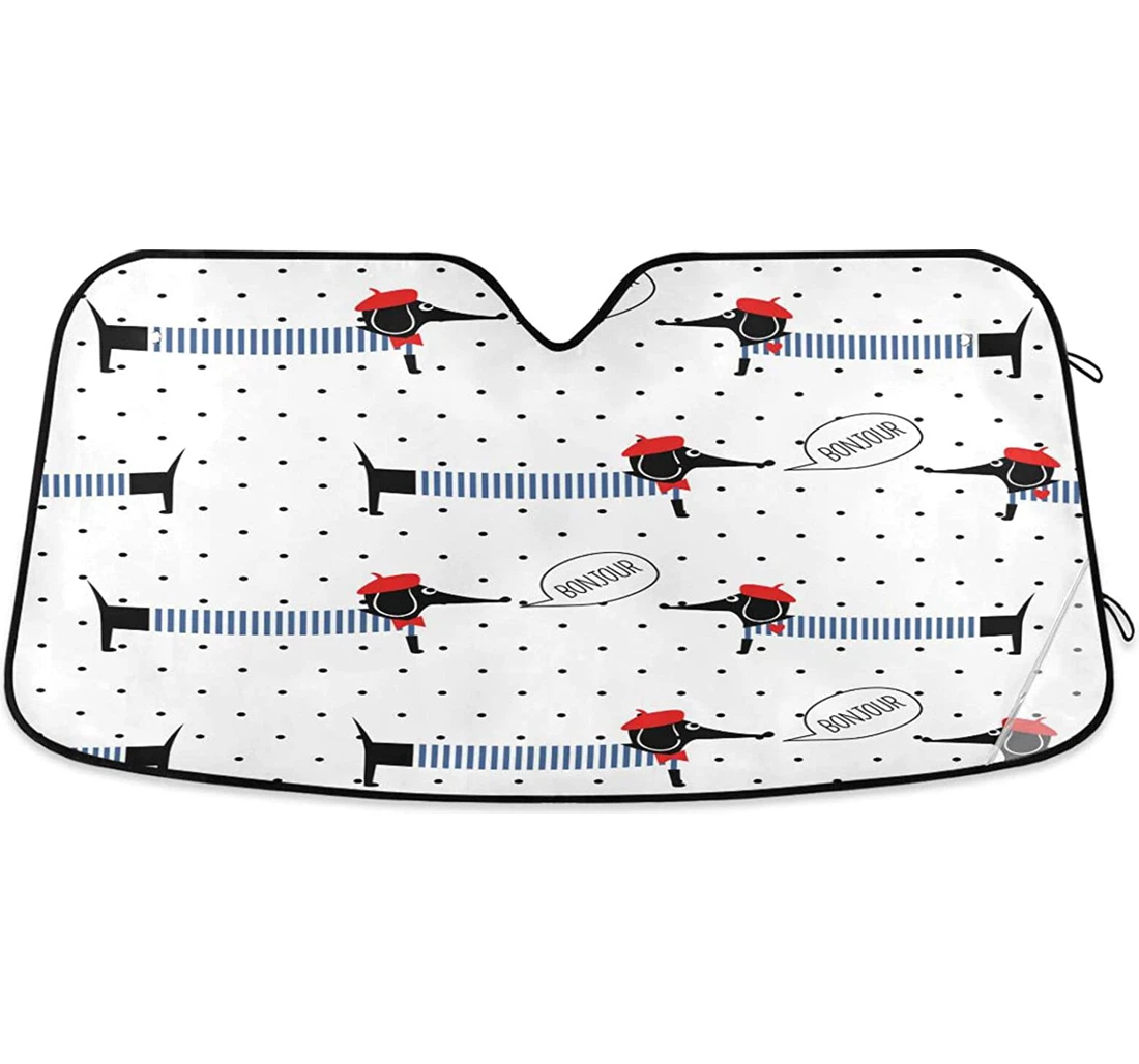 Kigai Cute Dachshund Dogs Car Sun Shade