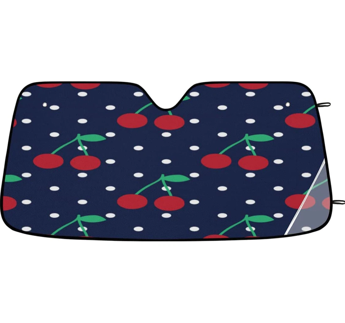 Cherry Seamless Pattern Car Sun Shade
