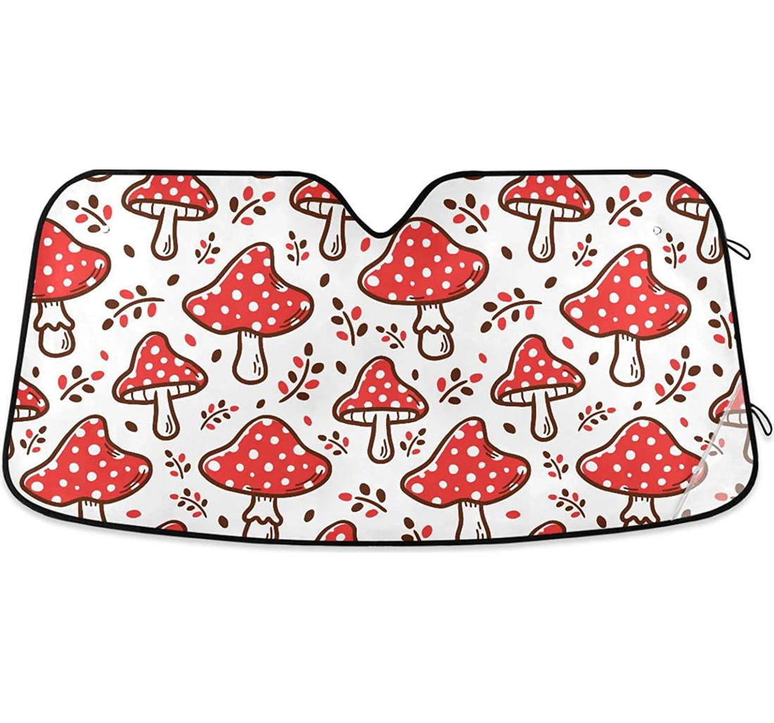 Amanita Mushroom Stars Car Sun Shade