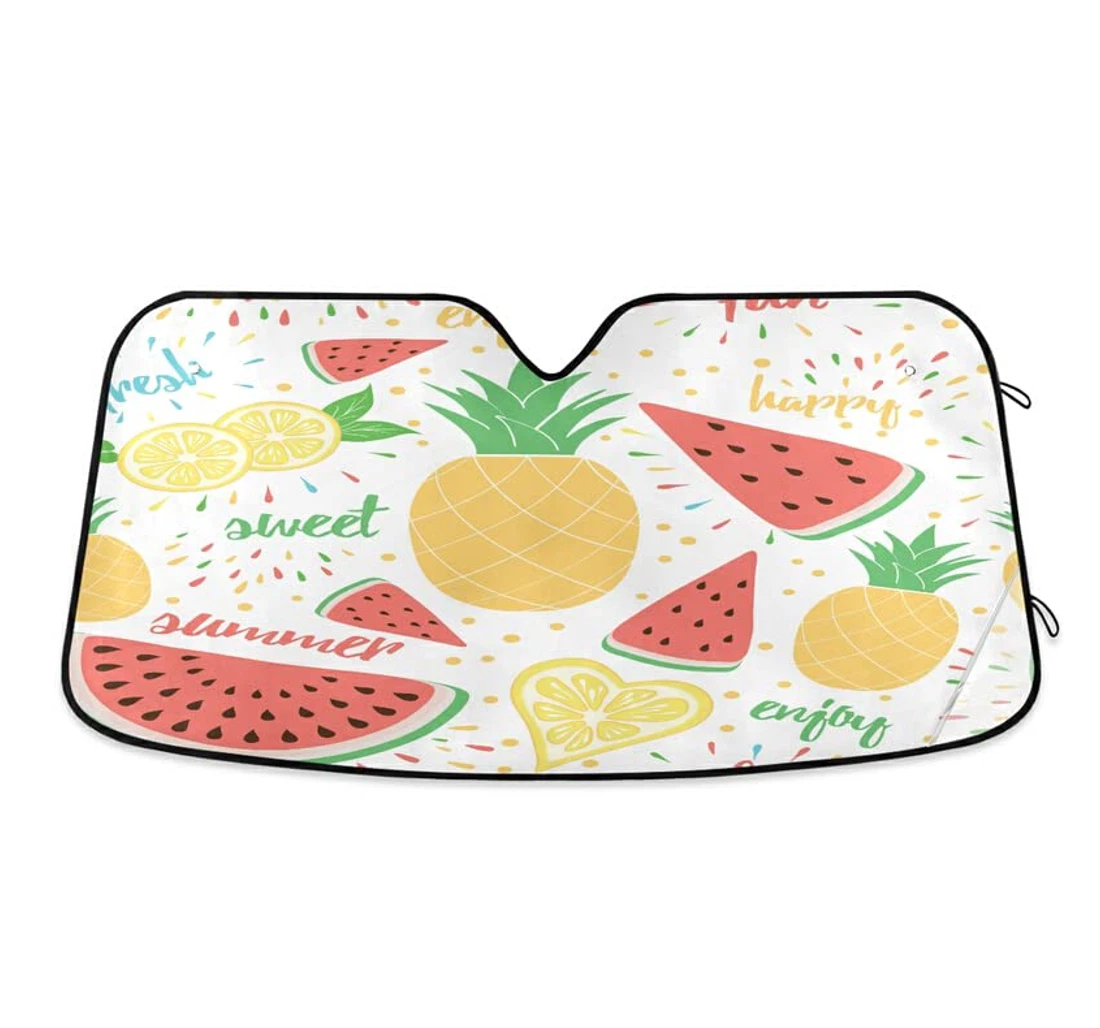 Cartoon Fruit Watermelon Happy Enjoy Summer Car Sun Shade