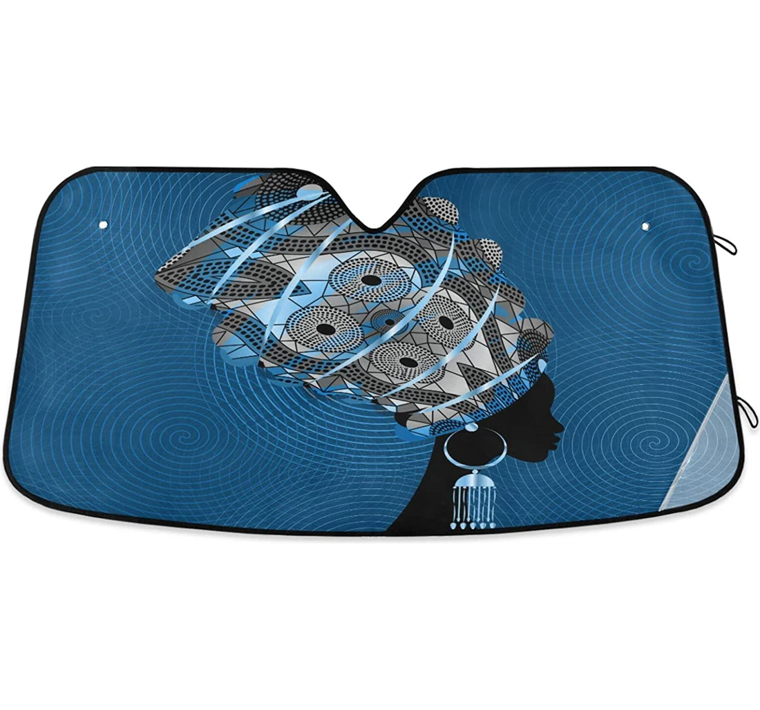 Portrait Beautiful African Car Sun Shade