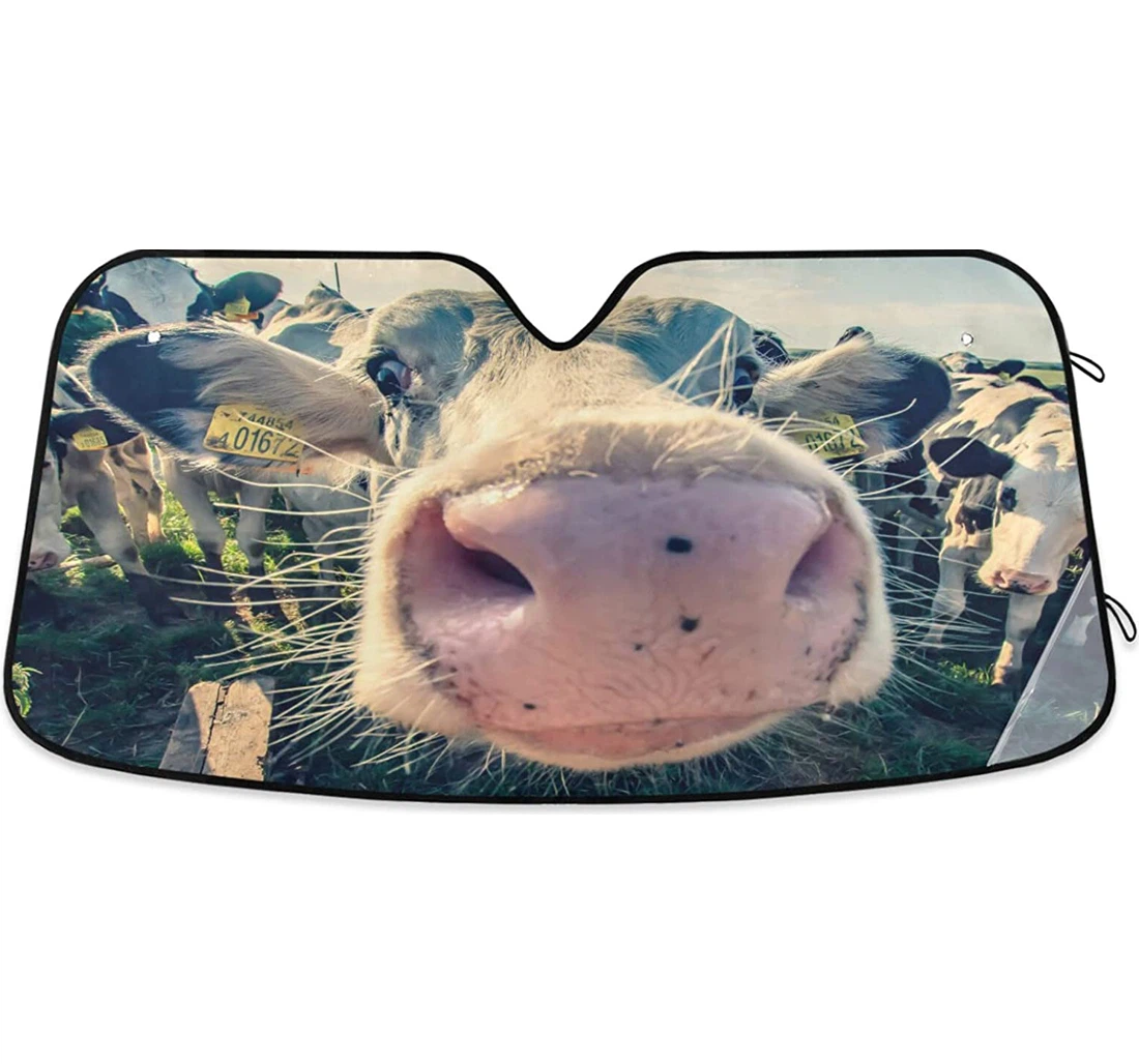 White Cow Farm Car Sun Shade