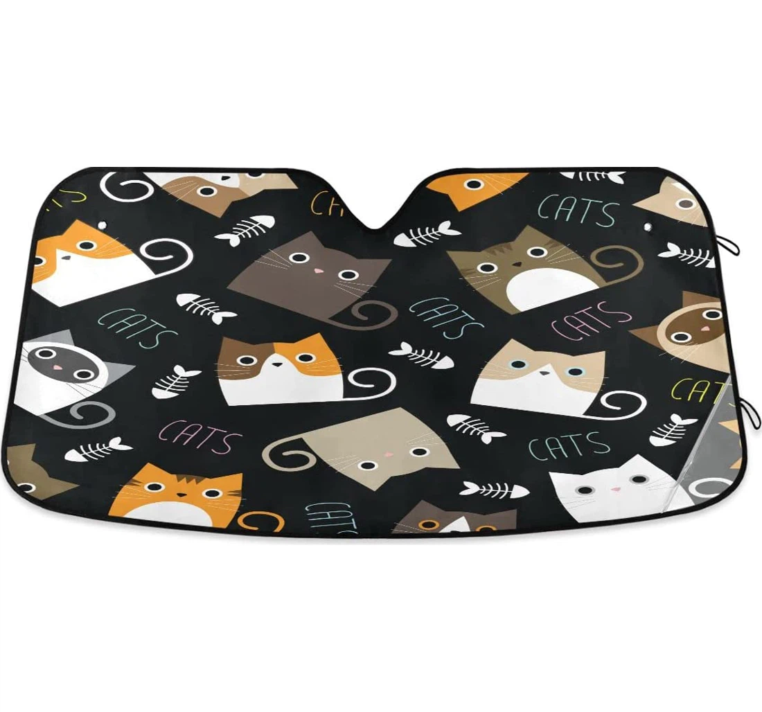 Cute Funny Cats Car Sun Shade