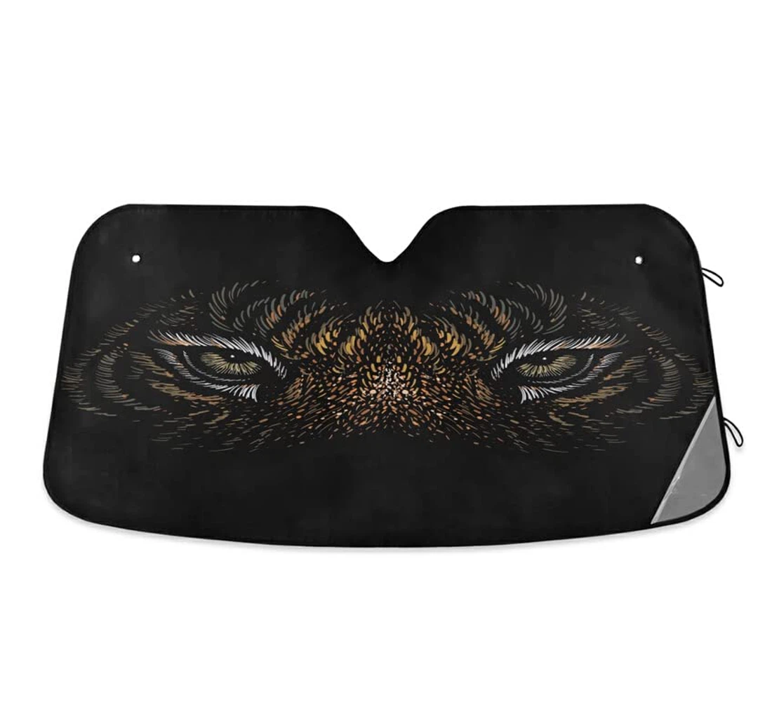 Mysterious Tiger Eyes Unique Car Sun Shade