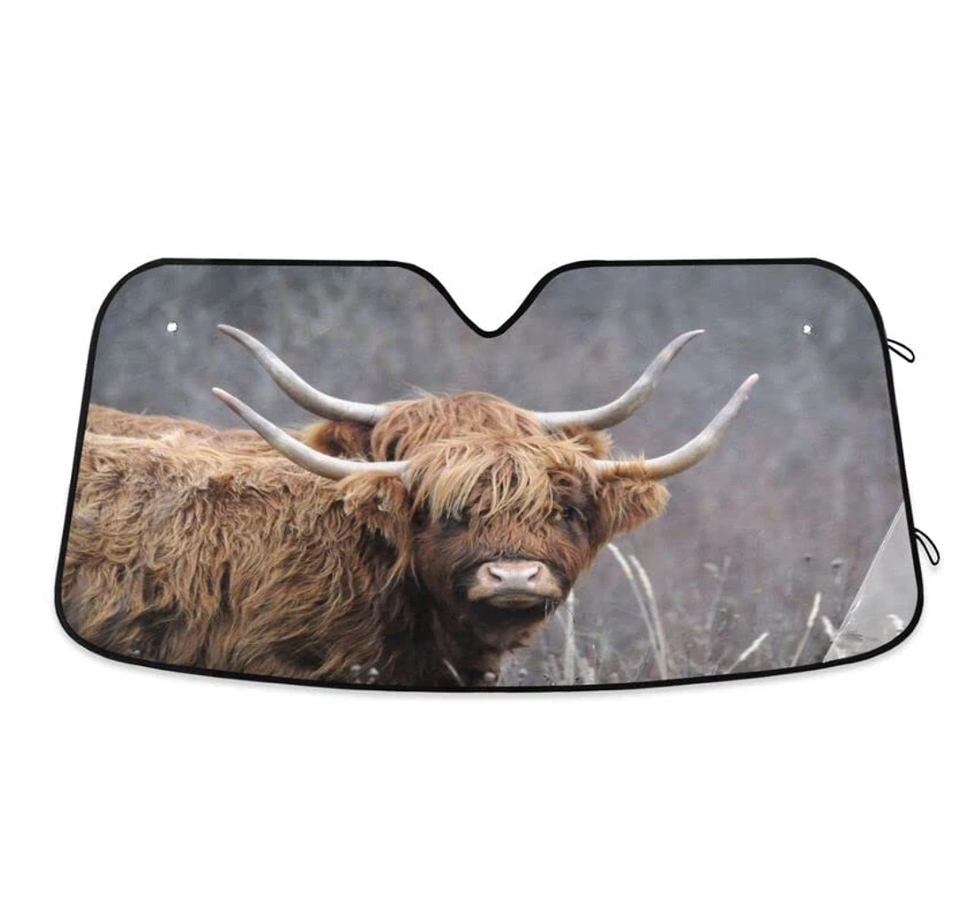 Highland Cattle Scotland Cow Car Sun Shade