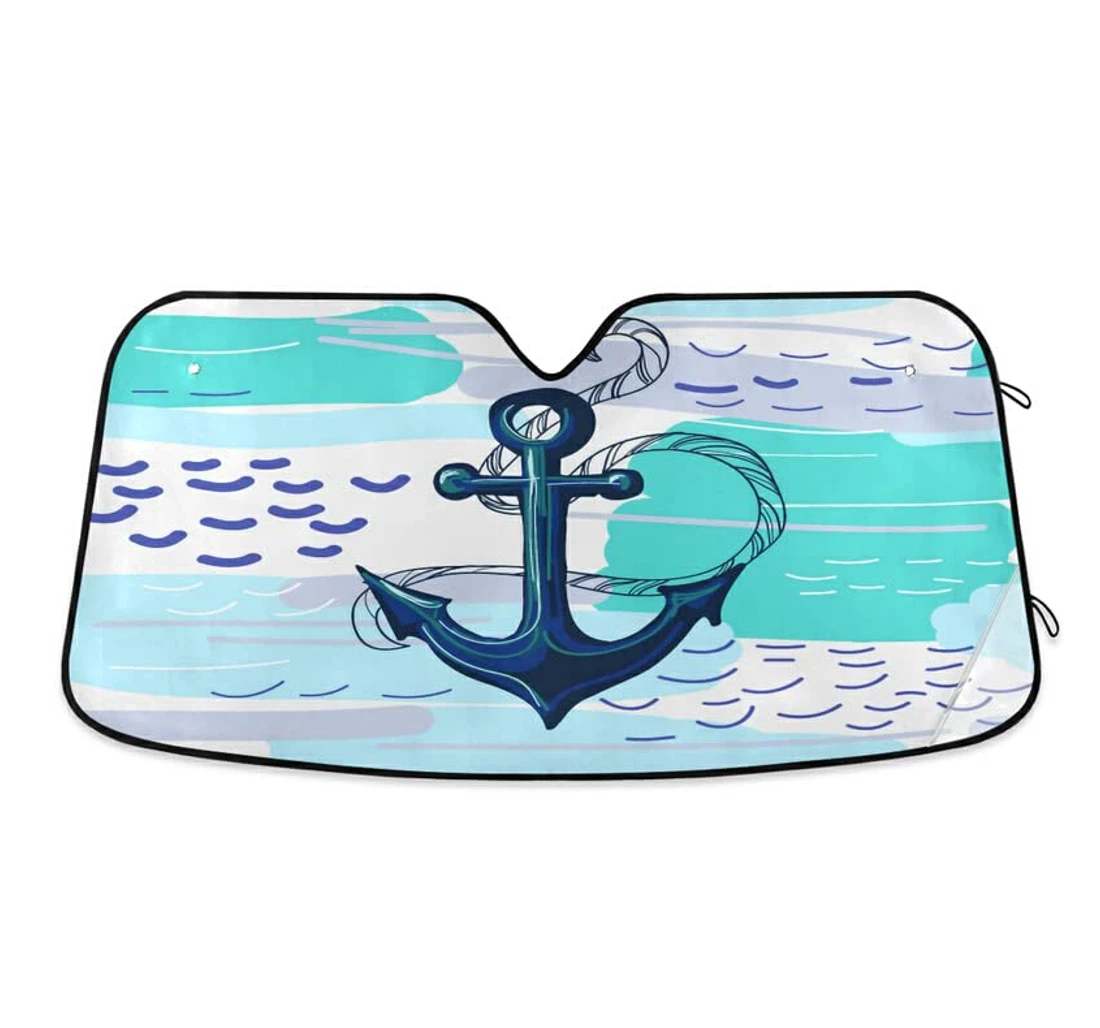 Anchor Summer Marine Blue Sea Car Sun Shade