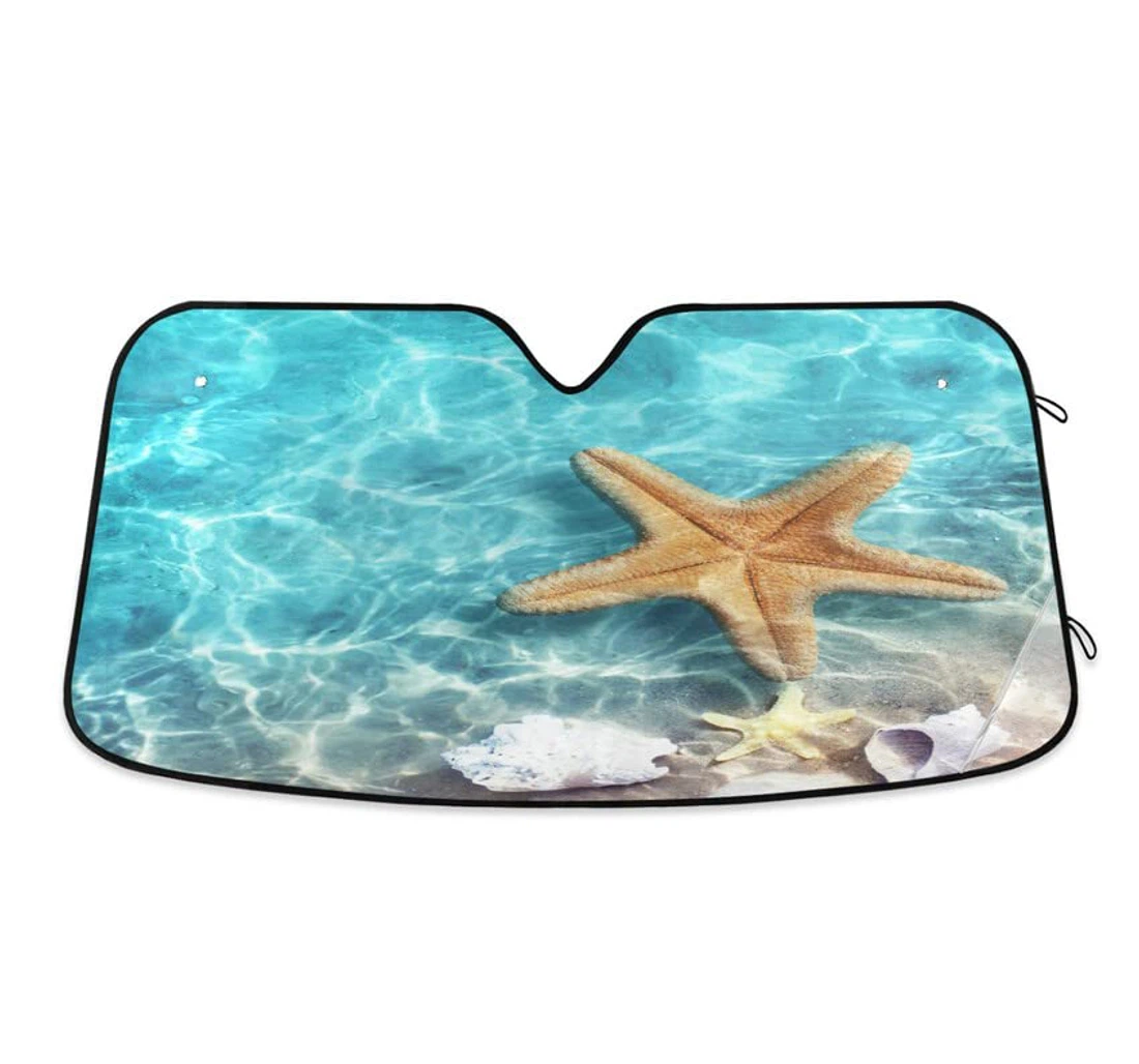Starfish Seashell Summer Beach Sea Water Car Sun Shade