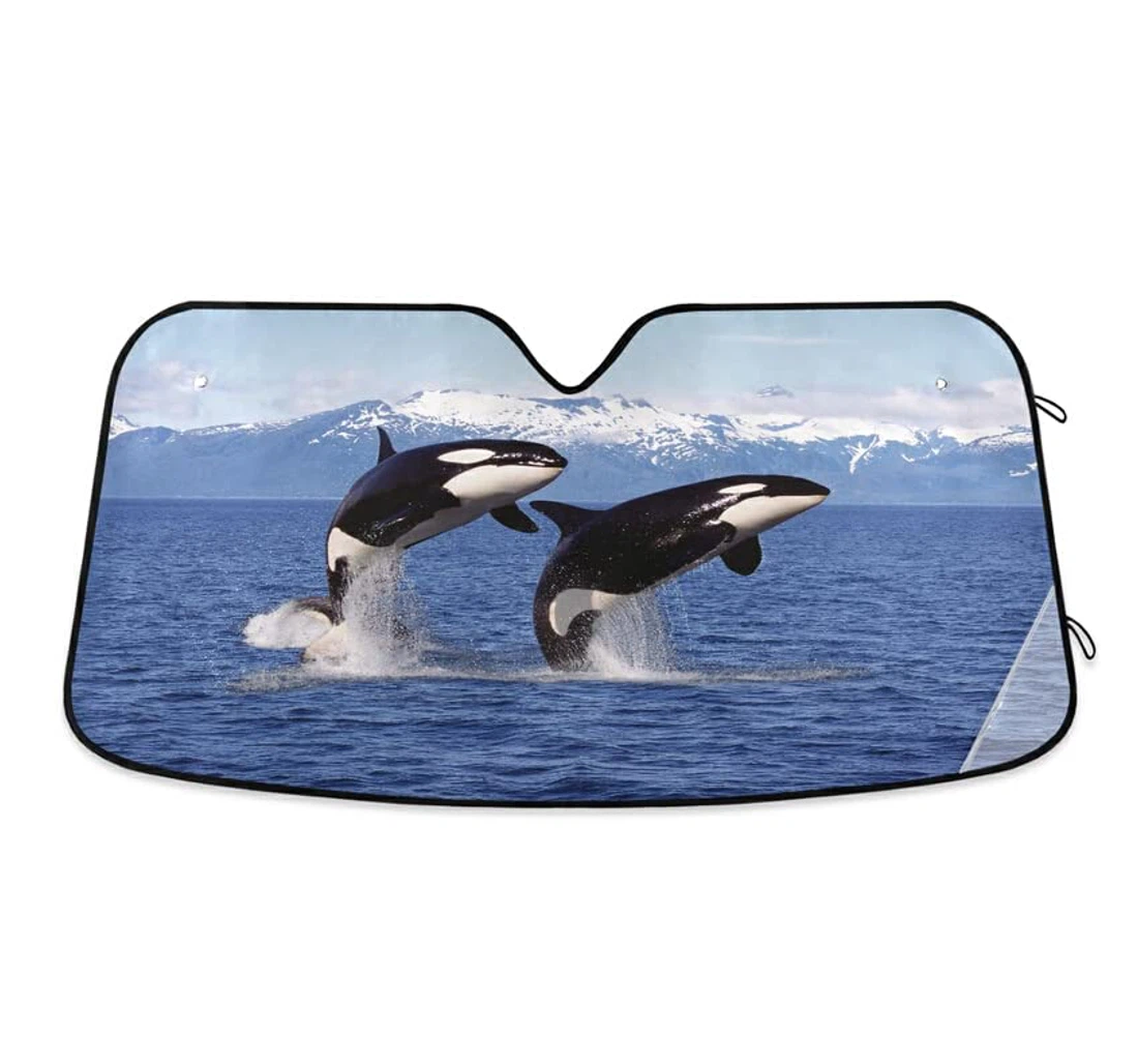 Whale Summer Sea Blue Ocean Car Sun Shade