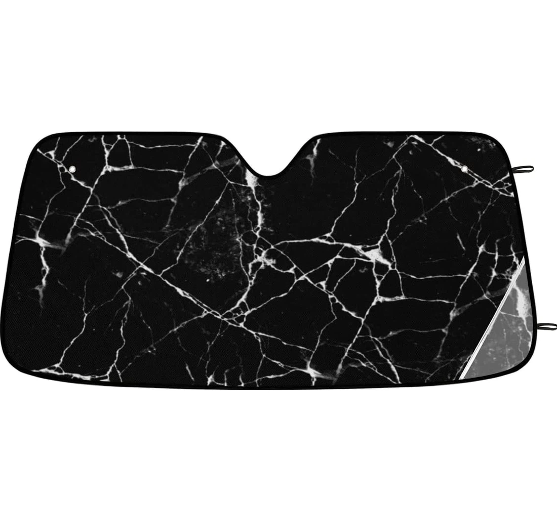 Cracked Floor Tile Wall Texture Black Car Sun Shade