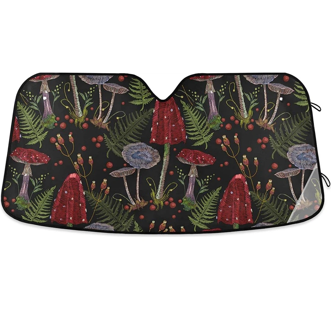 Mushrooms Forest Car Sun Shade
